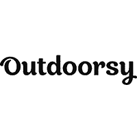 The image showcases the "Outdoorsy" logo, elegantly penned in a cursive black font against a plain gray background. Perfectly capturing the spirit of an Arizona Luxury RV Park, it speaks to adventure and comfort in style.