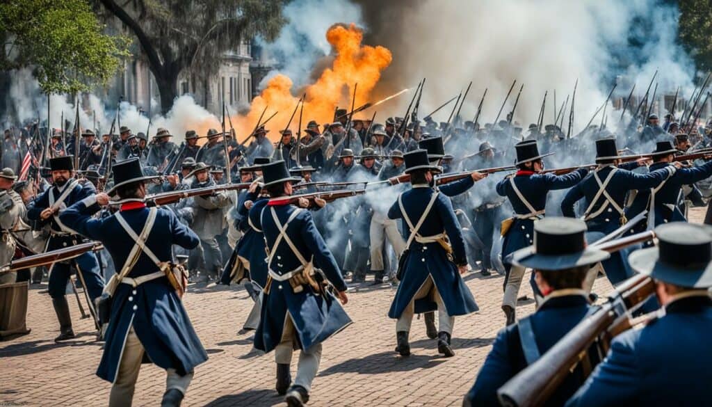 Civil War reenactments in Savannah
