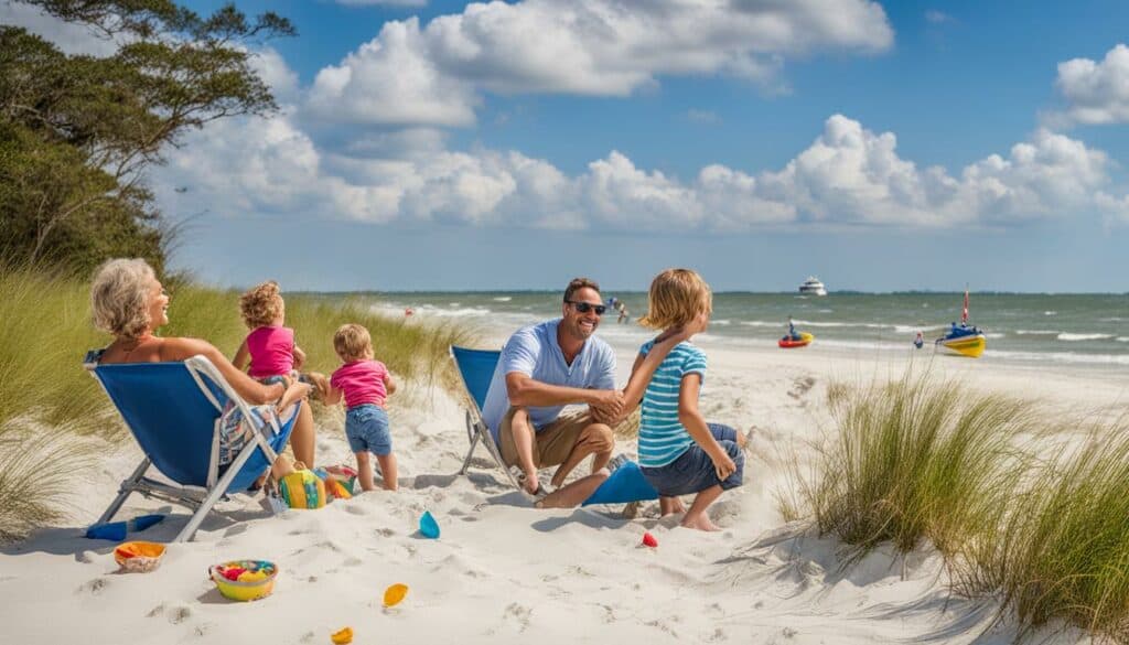 Family enjoying Hilton Head's beachfront