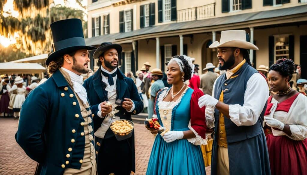 Interactive historical event in Savannah