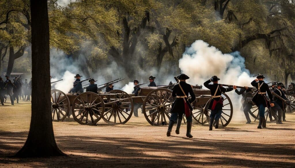 Savannah Civil War battle reenactments
