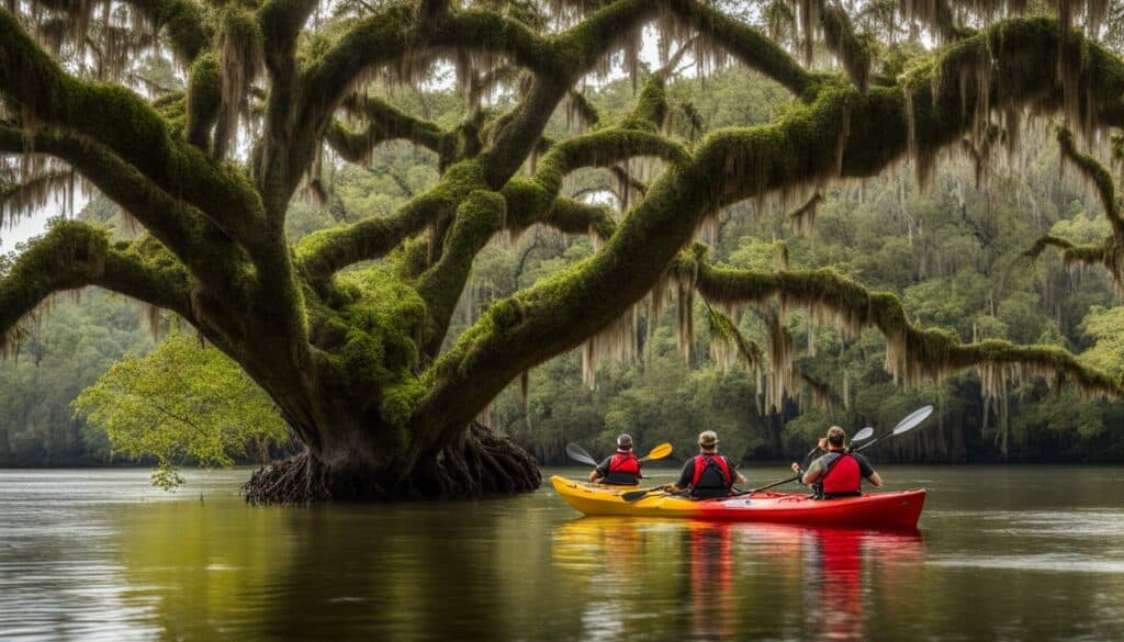 Hilton Head Kayak Guide Leading a Group
